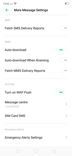 Select Message centre
