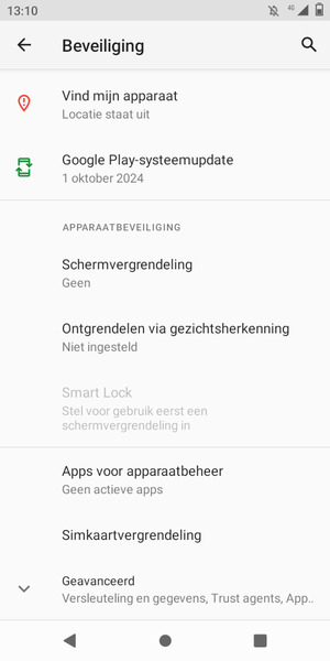 Scroll naar en selecteer Simkaartvergrendeling