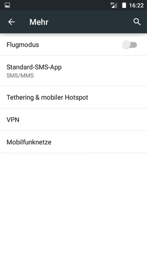 Wählen Sie Tethering & mobiler Hotspot