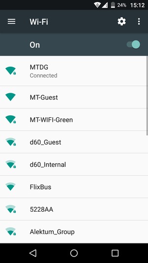 You are now connected to the Wi-Fi network