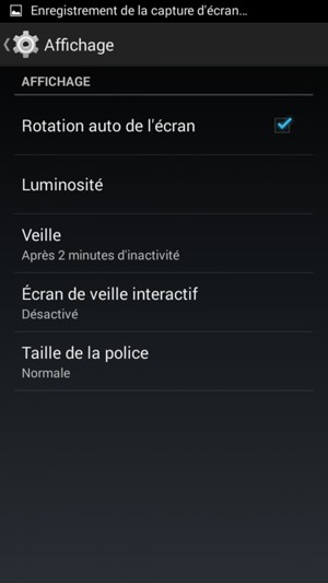 Sélectionnez Luminosité