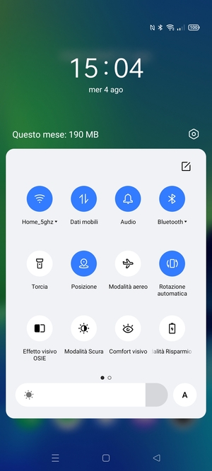 Disattiva Wi-Fi e Bluetooth