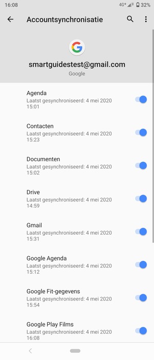 Zorg ervoor dat Contacten geselecteerd is