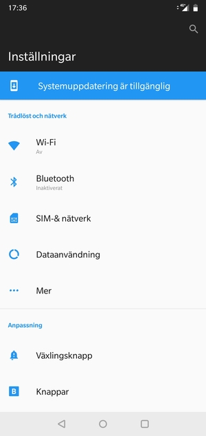 Välj SIM-& nätverk