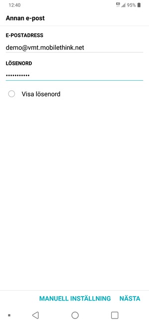 Ange din e-postadress och lösenord. Välj NÄSTA
