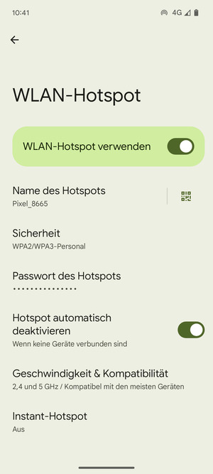 Ihr Handy ist jetzt für die Verwendung als Modem eingerichtet