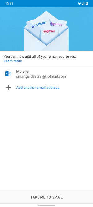 Select TAKE ME TO GMAIL