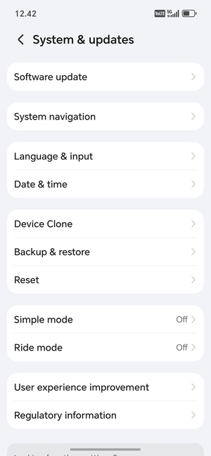 Select Software update