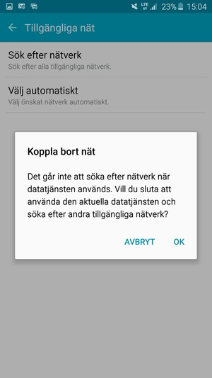 Om du ser denna
skärm, välj OK