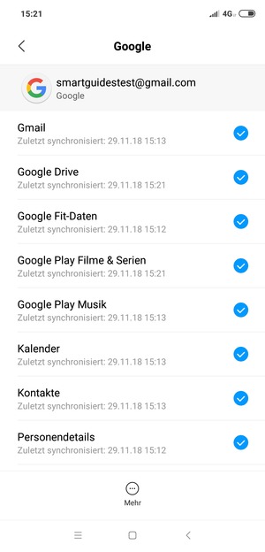 Wählen Sie Mehr