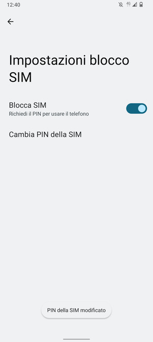 Il tuo PIN della SIM è stato modificato