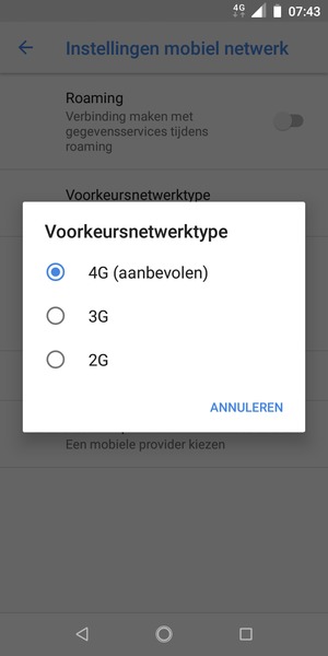 Selecteer uw voorkeursoptie