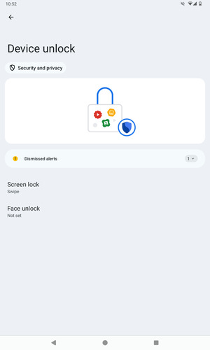 Select Screen lock
