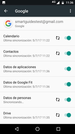 Su información será sincronizada