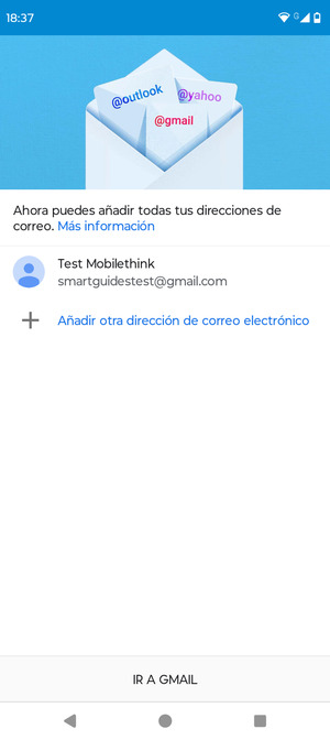 Seleccione IR A GMAIL