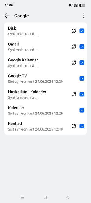Dine kontakter fra Google vil synkroniseres til din OPPO