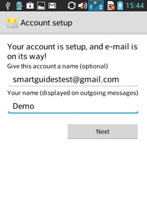 Give your account a name and enter your name. Select Next