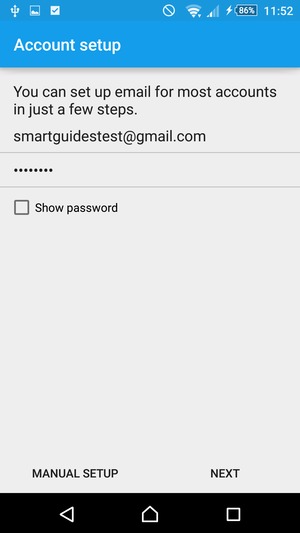 Enter your Email address and Password. Select NEXT