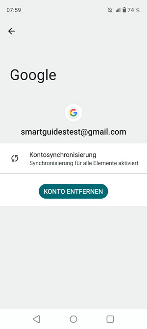 Wählen Sie Kontosychronisierung