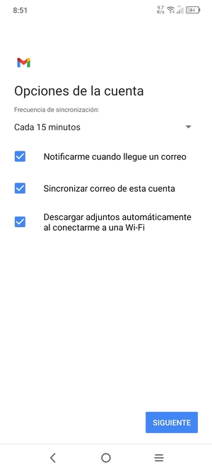 Seleccione SIGUIENTE