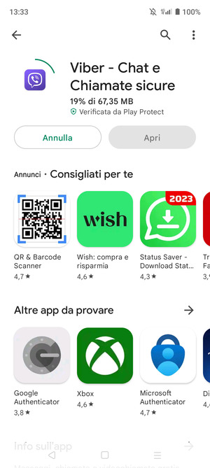 Attendi il completamento del processo di installazione
