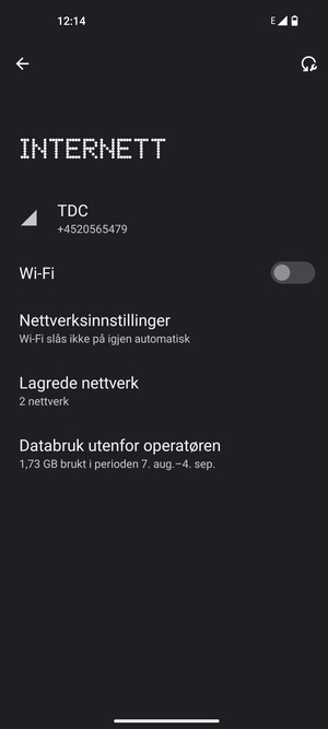 Slå på Wi-Fi