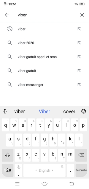 Saisissez le nom de l'appli et sélectionnez Rechercher