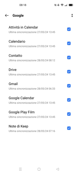 Seleziona il tasto Menu