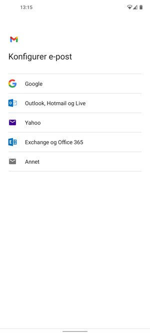 Velg Outlook, Hotmail og Live