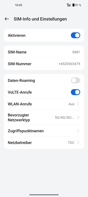 Um das Netzwerk zu wechseln, falls Probleme auftreten, wählen Sie Netzbetreiber