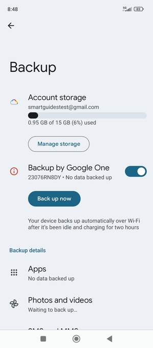 Select Account storage
