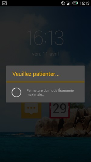 Veuillez attendre la fin de la procédure
