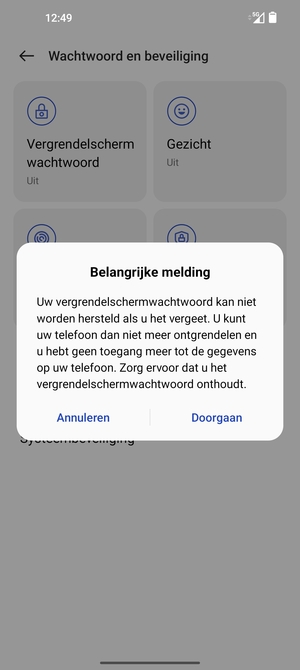 Selecteer Doorgaan
