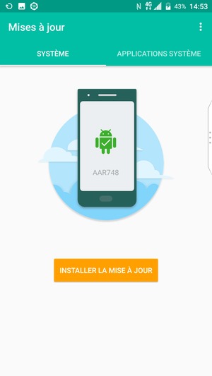 Si votre téléphone n'est pas à jour, sélectionnez INSTALLER LA MISE À JOUR