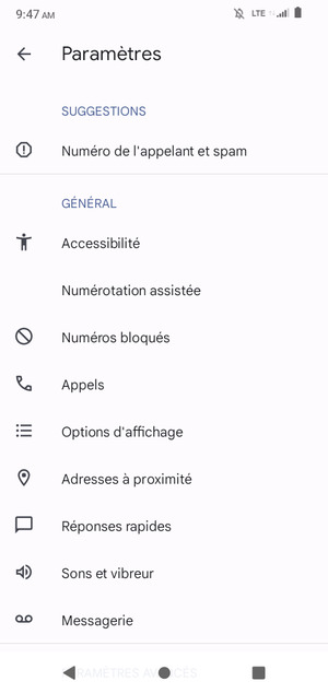 Sélectionnez Messagerie