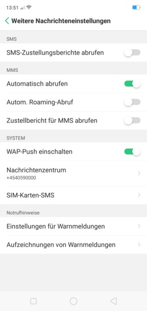 Wählen Sie Nachrichtenzentrum