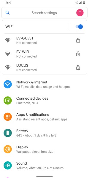 Select the wireless network you want to connect to