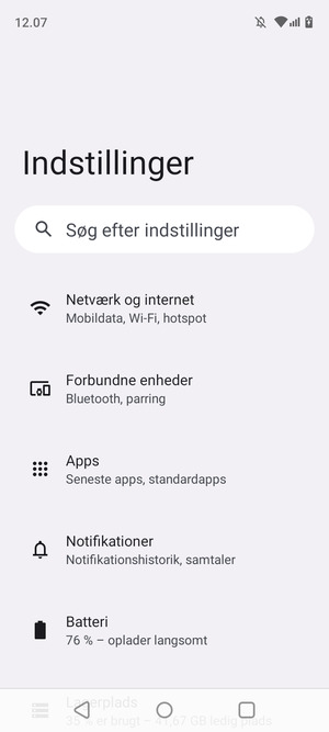 Vælg Netværk og internet