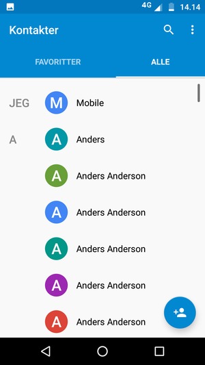 Velg menyknappen