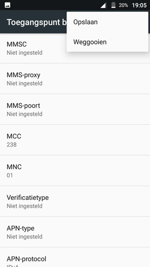 Selecteer Opslaan