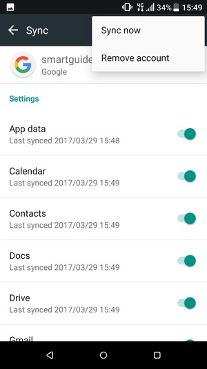 Select Sync now