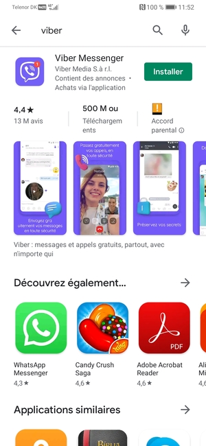 Sélectionnez l'appli
