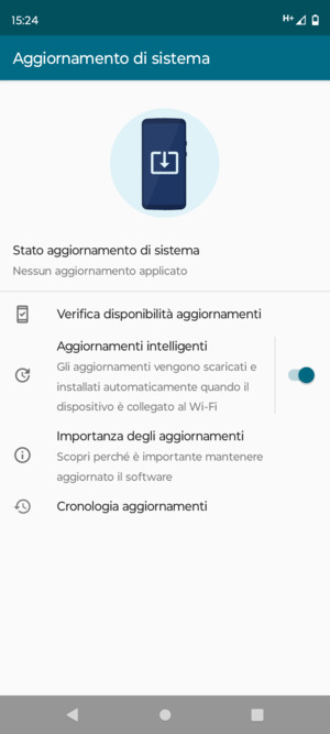 Seleziona Verifica disponibilitá  aggiornamenti