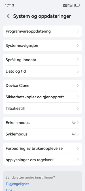 Velg Programvareoppdatering