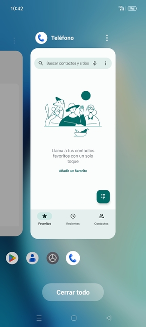 Seleccione Cerrar todo para cerrar todas las aplicaciones en ejecución