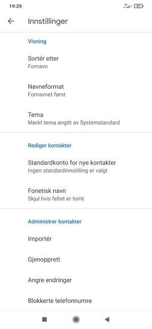Bla til og velg Importér