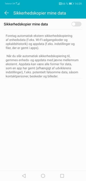 Aktiver Sikkerhedskopier mine data
