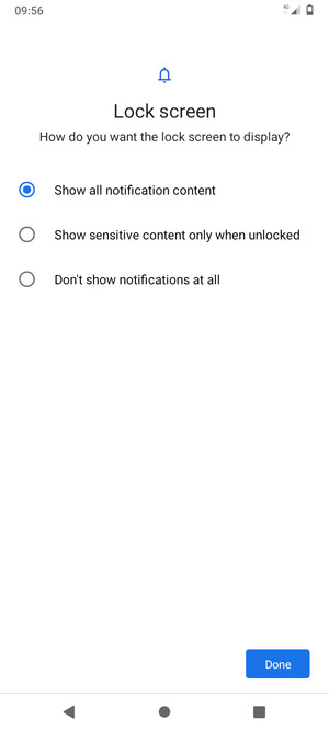 Select your preferred option and select Done