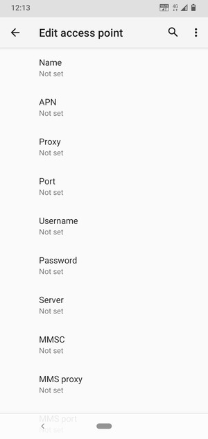 Enter Internet information