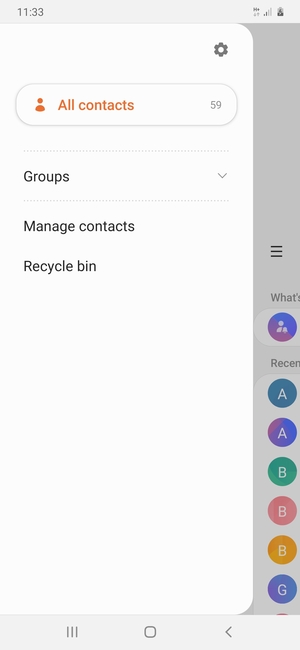 Select Manage contacts